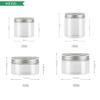 DLIBUY 24 Pieces Empty 100g Clear Plastic Cosmetic Jars with Clear Screw Lid Small 100ml Containers for Homemade Cosmetic Cream Salve Lip Balm Travel Storage Pot, 6x Spatula view 2