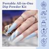 AzureBeauty Starter Dip Powder Kit, 4 Winter Glitter Blue White Navy Shades view 3