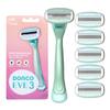 Dorco EVE3 Razor Smooth Touch for Women, Includes 1 Razor Handle and 6 Long-Lasting Razor Blade Refills (Handle + 6 Refills) view 1