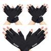 GSAFEME Cotton Gloves Eczema - Fingerless Touchscreen Moisturizing Gloves for Dry Hand Sleeping - Cotton Gloves for Men and Women, Black L/XL 3 Pairs view 1