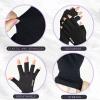 GSAFEME Cotton Gloves Eczema - Fingerless Touchscreen Moisturizing Gloves for Dry Hand Sleeping - Cotton Gloves for Men and Women, Black L/XL 3 Pairs view 2