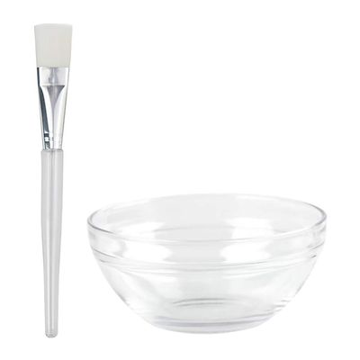 SOLUSTRE 12pcs Tool Kit for Transparent Mixing Bowls Applicator Brush Washable Reusable Skin-friendly Bowls Compact for Easy Use and Cleaning