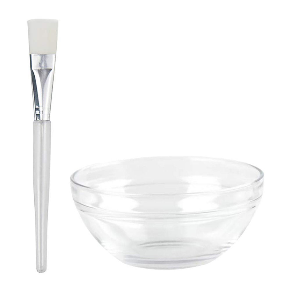SOLUSTRE 12pcs Tool Kit for Transparent Mixing Bowls Applicator Brush Washable Reusable Skin-friendly Bowls Compact for Easy Use and Cleaning