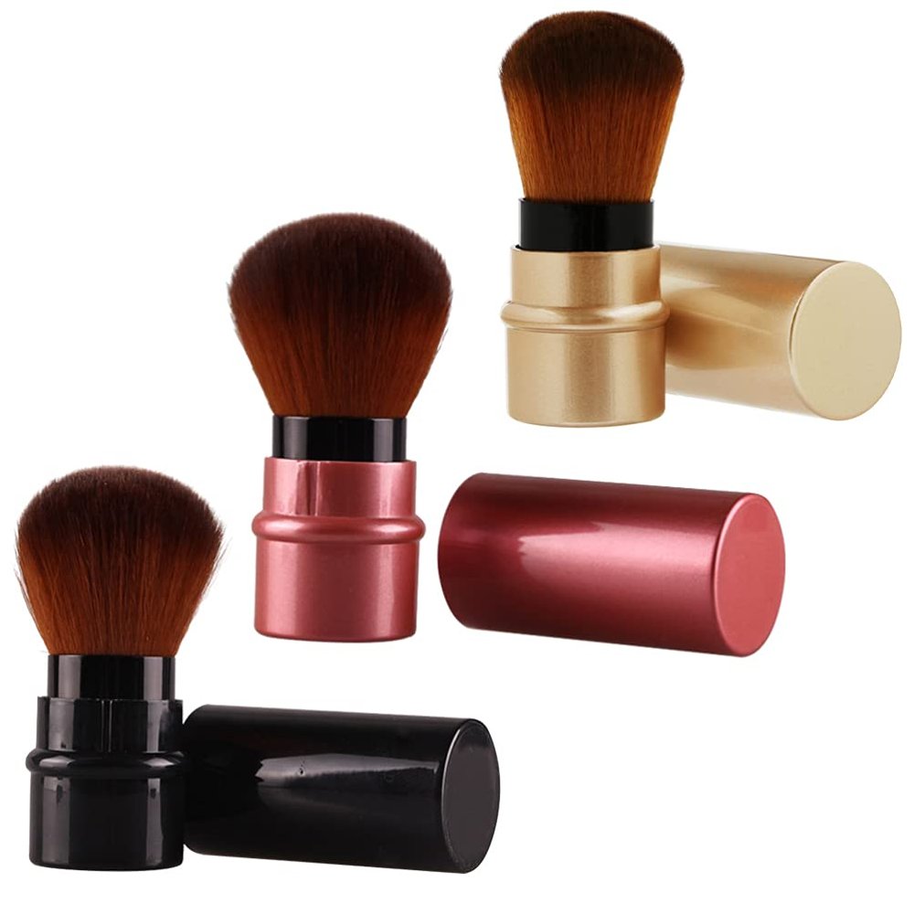 Uonlytech 3pcs Portable Makeup Foundation Applicator Ergonomic Design Cosmetic Brush for Liquid and Powder Makeup for Travel Cool