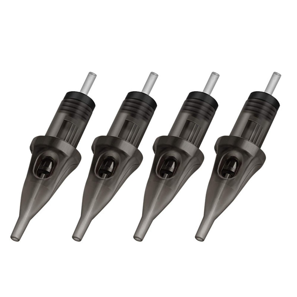 10pcs Disposable Tattoo Needles 0.3MM 0.35MM Round Liner Safety Cartridge Tattoo Needle with Membrane System,1009RL 0.3MM