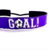 Soccer headband. Purple. Nonslip sports headband. 7/8" width. Handmade in the USA. view 1