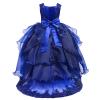 Flower Girls Sleeveless Floral Lace Tulle Princess Puffy Tulle Dress Bridesmaid Wedding Communion Party Pageant Birthday Maxi Formal Prom Evening Ball Gown for Kids Bright Royal 10-11 Years view 4