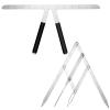 2 Pieces Tattoo Eyebrow Ruler 3-Point Positioning Ruler Eyebrow Golden Ratio Caliper Microblading Ruler Brow Caliper Measuring Tool Plastic Eyebrow Caliper for Student (Silver) view 1