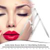 2 Pieces Tattoo Eyebrow Ruler 3-Point Positioning Ruler Eyebrow Golden Ratio Caliper Microblading Ruler Brow Caliper Measuring Tool Plastic Eyebrow Caliper for Student (Silver) view 3