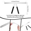 2 Pieces Tattoo Eyebrow Ruler 3-Point Positioning Ruler Eyebrow Golden Ratio Caliper Microblading Ruler Brow Caliper Measuring Tool Plastic Eyebrow Caliper for Student (Silver) view 4