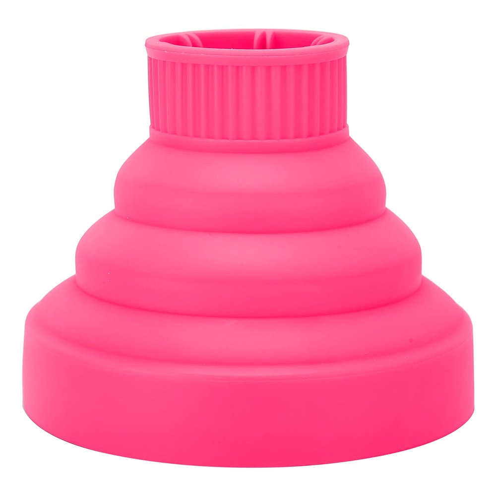 Silicone Hair Dryer Diffuser Collapsible 6 Colors Available Portable Hair Salon Tools for Home and Travel (Pink)