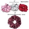Jumbo Oversized XL Satin Scrunchies for Women Girls, Frizz Prevention, Sleep Hair Holder, Large Elastic Ties Band for Ponytail Bun, Hair Ties for Breakage Prevention - Champange view 3