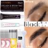 Lash T-i-n-t Kit Black, 15ml Eyelash D-y-e, Full Brow T.i.n.t. Set With Tools, DIY Eyelash Eyebrow T-i-n-ting Makeup At Home, Be Voluminous And Energetic For 6 Weeks(Black Stain Mascara Look) view 3