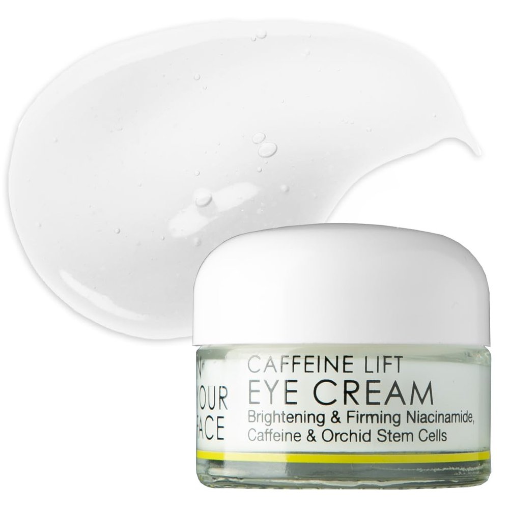 IN YOUR FACE Caffeine Lift Eye Cream Anti Aging - Caffeine Eye Cream for Dark Circles - Lightweight & Hydrating Formula with Niacinamide, Matcha, Vitamins A C D E & K - Vegan & Cruelty-Free