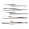 5pc Universal Tweezer Set Stainless Steel, 5" view 2