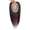 RemeeHi Clip in Straight Similar Silk Base Hair Topper Human Hair for Women, Top Hairpiece for Thinning Hair 13x15 Brown 8 Inch view 1
