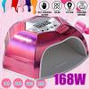 168W UV LED Nail Lamp Gel Polish Nail Dryer Light with Timer Senor&Display for Nail and Toe Nail Curing view 2