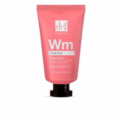 Dr Botanicals Natural Superfood 2 in 1 Facial Cleanser & Makeup Remover with Watermelon Seed Oil, Omega Acids for Dry, Oily Skin | Removes impurities, Recharges Face for a Glowing Look (1.01 Fl Oz)