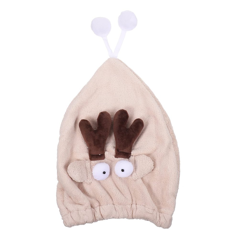 Beaupretty 1pc Cartoon Hair Drying Cap Super Absorbent Shower Hat for Fast-drying Wet Hair Lightweight Fleece Wrap for Home and Travel for Friends