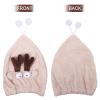 Beaupretty 1pc Cartoon Hair Drying Cap Super Absorbent Shower Hat for Fast-drying Wet Hair Lightweight Fleece Wrap for Home and Travel for Friends view 2