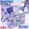 Disney Stitch Gifts for Girls Makeup Bag for Teens Women, Cute Travel Toiletry Bag for Beauty Accessories, Zipped Make Up Cosmetics Storage (Purple) view 4