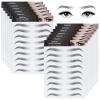 12 Sheets 4D Hair-Like Waterproof Eyebrow Tattoos Stickers Eyebrow Transfers Stickers Grooming Shaping Eyebrow Sticker for Women and Girls (2 Style) (Simple Style) view 1