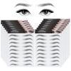 12 Sheets 4D Hair-Like Waterproof Eyebrow Tattoos Stickers Eyebrow Transfers Stickers Grooming Shaping Eyebrow Sticker for Women and Girls (2 Style) (Simple Style) view 2