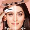 12 Sheets 4D Hair-Like Waterproof Eyebrow Tattoos Stickers Eyebrow Transfers Stickers Grooming Shaping Eyebrow Sticker for Women and Girls (2 Style) (Simple Style) view 3