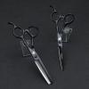 5.5" Professional Hair Cutting Shears Japan Haircut Kit Cheap Barber Thinning Scissors Hair Styling Scissors Salon Shears Cutting Scissor view 4