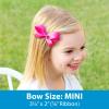 Wee Ones Girls' Classic Grosgrain Hair Bow with Scalloped Edges and Plain Wrap Center on a WeeStay Hair Clip, Mini, Green view 2