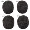 HAPPY&CC 10MM Afro Wave Toupee for Men Mens Hair System Replacement Pieces Thin Skin PU European Virgin Human Hair Male Hairpiece 10x8inch for Black Men #1B Off Black view 3