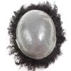 HAPPY&CC 10MM Afro Wave Toupee for Men Mens Hair System Replacement Pieces Thin Skin PU European Virgin Human Hair Male Hairpiece 10x8inch for Black Men #1B Off Black view 4