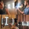 Self Find-3 Way Mirror for Self Hair Cutting with Ring Light,Rechargeable 360 Mirror for Hair Tools,Light and Height Adjustable view 2