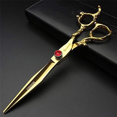 Hair Cutting Scissors, Japan 7or6or5.5 Inch Professional Hairdressing Scissors Set Hair Cutting thinning Barber Shears set Salon BY ZZYY (Color : 6inch2PCSViolet)