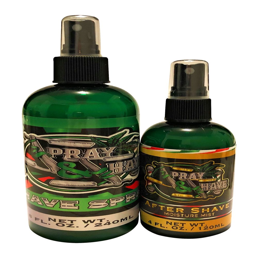 HAIRFUSION SPRAY-AND-SHAVE-Spray and Slay Set-Shave Spray 8oz-Aftershave 4oz