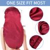 2PCS Satin Hair Braid Bonnet, Foldable Extra Long Bonnet for Braids with Button, Single Layer Sleep Cap, Soft Hair Sleeping Bonnet Cap for Black Women view 3