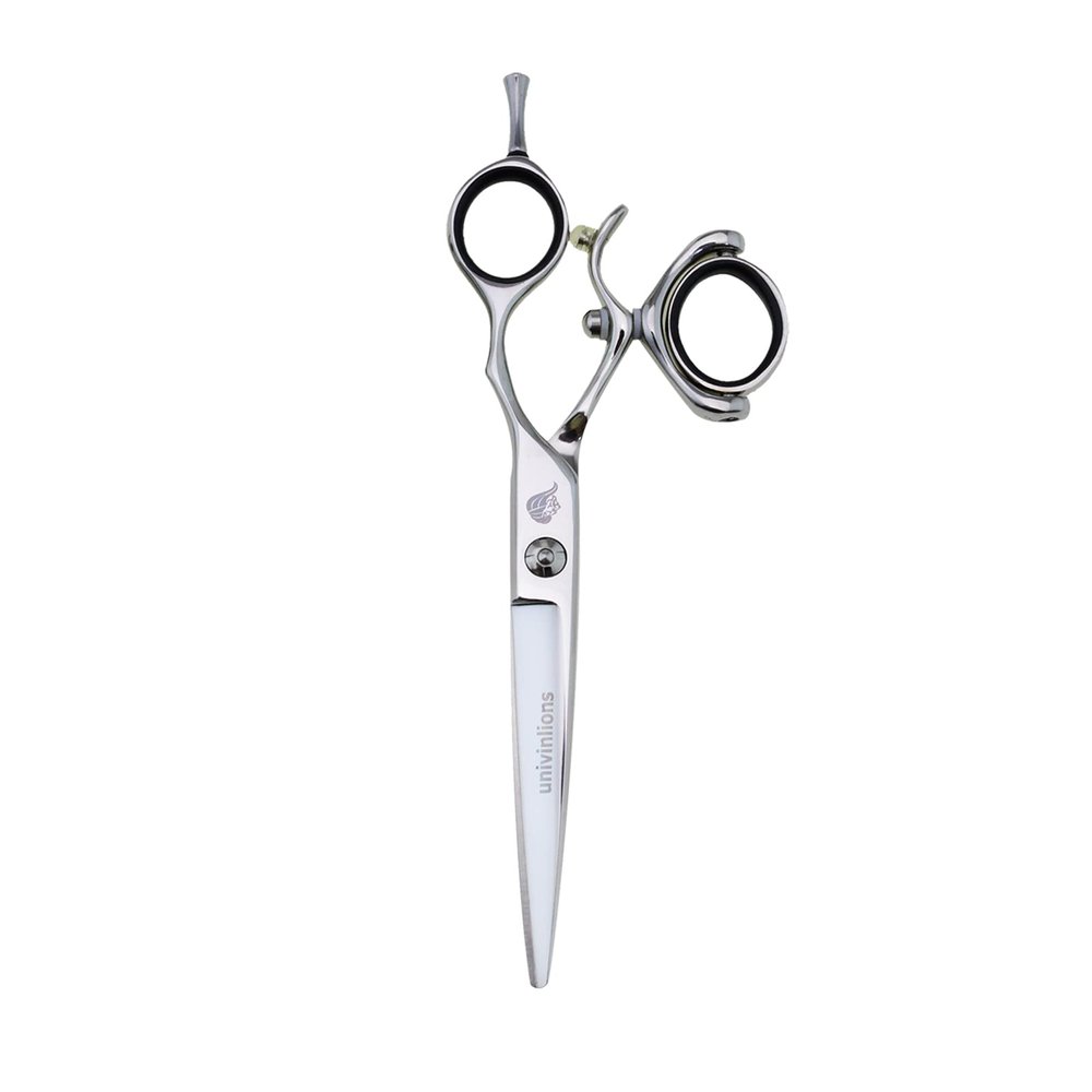 5.5/6" 440C Swivel Hair Scissors Hairdressing Scissors Barber Razor Thinning Rotating Thumb Shears Swivel Handle Scissor Rotary (Size : 5.5 INCH CUT)