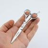 5.75" serrated 440C left hand laser wire hair scissors japan hair cutting shears lefty small teeth hairdressing thinning barber (Color : L5575-Cutting) view 4