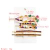 Numblartd 4Pcs Colorful Rhinestone Artificial Pearl Barrettes Hair Clip Bobby Pins - Women Lady Wedding Bridal Sweet Hairpin Side Clip Bangs Clip Hair Accessories view 2