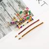 Numblartd 4Pcs Colorful Rhinestone Artificial Pearl Barrettes Hair Clip Bobby Pins - Women Lady Wedding Bridal Sweet Hairpin Side Clip Bangs Clip Hair Accessories view 3