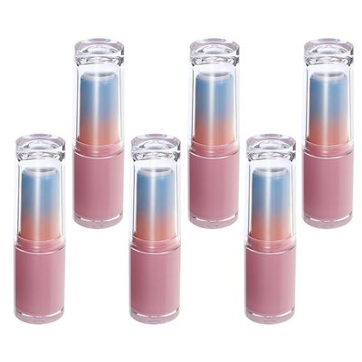 EXCEART 6pcs Gradient Transparent Lipstick Tubes Refillable Lip Balm Containers Lightweight Portable for to Clean Refill for Lip Gloss Samples