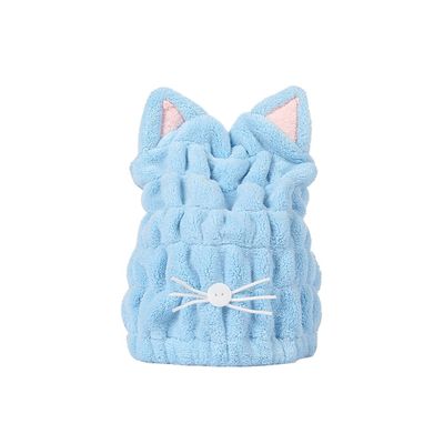 Uonlytech Hair Cap for Drying Absorbent Fast Drying Thicken Velvet Cat Ear Towel Soft
