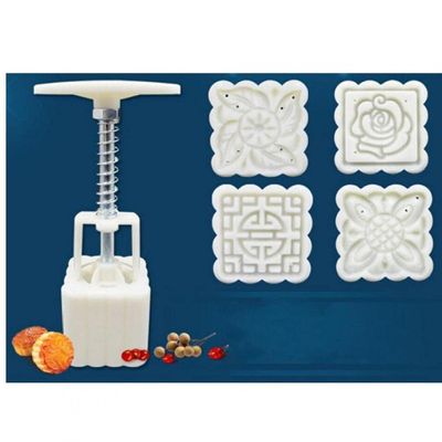 Froiny 4pcs/Set Moon Cake Molds 4 Patterns Pastry Moulds Chinese Mooncake Stamp Kitchen Baking Tools