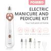Professional Manicure Pedicure Kit, Electric Nail File Set, Cordless Electric Nail Drill Machine, 5 Speeds Hand Foot Care Tool for Nail Grind Trim Polish(White) view 2