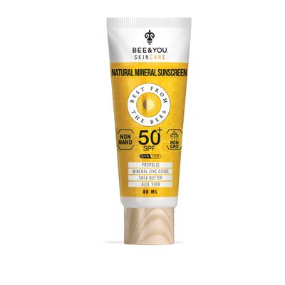 BEE and YOU Mineral Body Sunscreen SPF 50 | Non-Nano Zinc Oxide | 100% Natural, Reef-Safe, Broad Spectrum UVA/UVB Protection | Eco-Friendly Sunscreen for Body