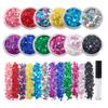 12 Pack - Multi-Colored Face & Body Glitter - Glue Included - Rainbow Chunky Glitter - Uses Include: Festival Rave Makeup Face Body Nails Resin Arts & Crafts, Resin, Tumblers, Bath Bombs view 1