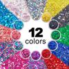 12 Pack - Multi-Colored Face & Body Glitter - Glue Included - Rainbow Chunky Glitter - Uses Include: Festival Rave Makeup Face Body Nails Resin Arts & Crafts, Resin, Tumblers, Bath Bombs view 4