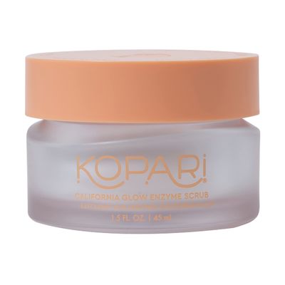 Kopari California Glow Enzyme Exfoliating Face Scrub, Clarifying & Brightening Skin Exfoliation Facial Scrub, Supports Anti-Aging, 100% Organic Coconut Oil, Cruelty Free, Vegan, 1.5 Fl Oz