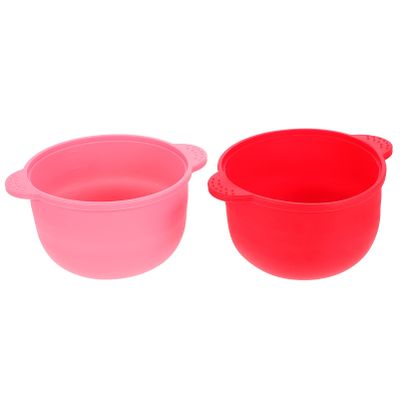 2pcs Depilatory Wax Bowl Hair Removal Waxing Tool Folding Silicone Pot Home ing Accessory Supplies Warmer Pot Silicone Bowl Warmer
