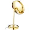 Standing LED Makeup Mirror with Light and 3X/5X/7X/10X Magnification, 8 Inch Brass Countertop Shaving Vanity Cosmetic Mirrors with Switch and Plug,Gold,10X view 4